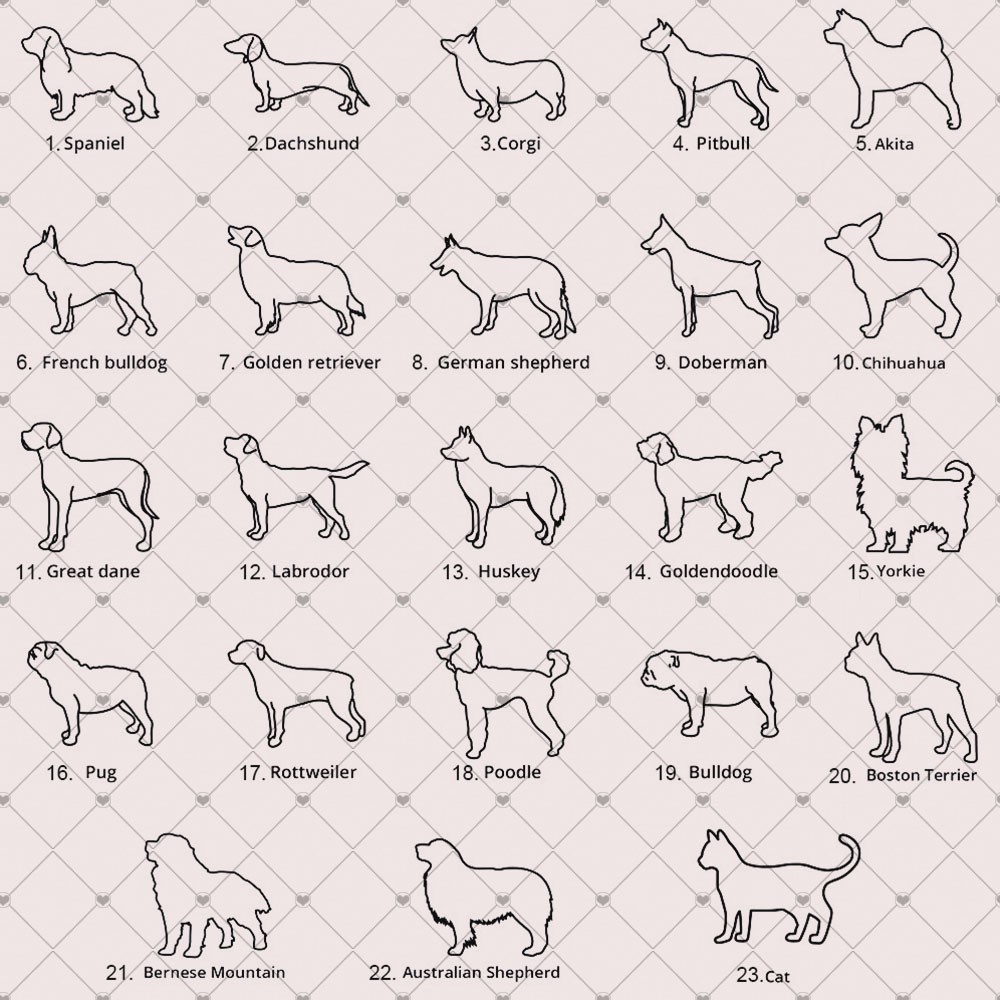 Hund Cat Breed Outline Tumbler Topper