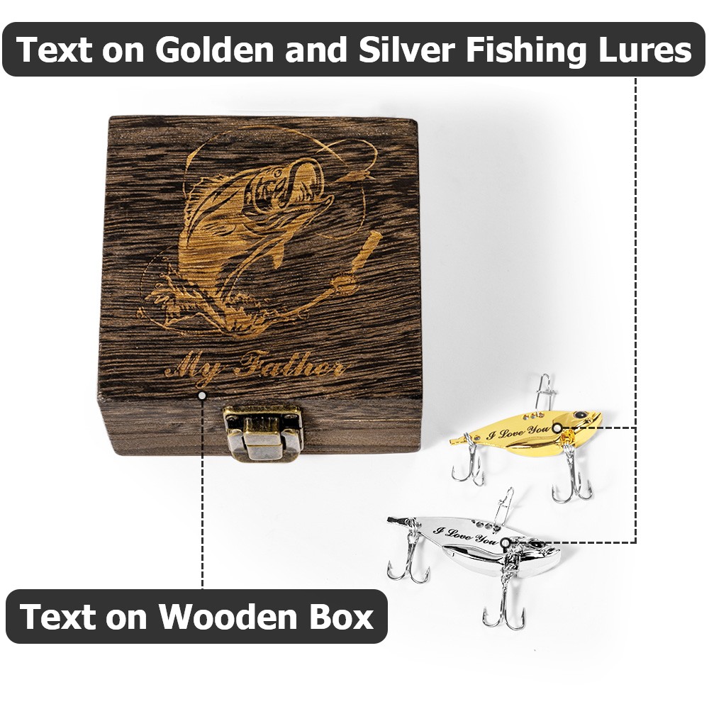 thumbnail image 2 of Personalized Father's Day Fishing Lure - Hugs & Fishes 2 of 14