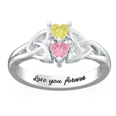 Irish Celtic Knot Heart-shaped Promise Ring