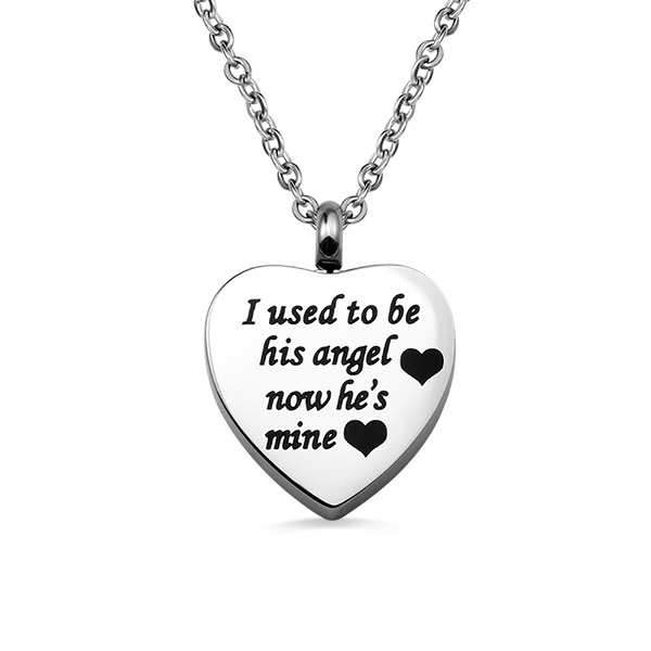 Sublimation Blanks, Ashes Necklace, Heart, Cremation Jewelry, Urn Necklace, Ashes Keepsake, Pet Memorial Jewelry, Ready to Ship, RTS