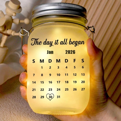 Personalized Couple Pinky Promise Light Up Jar, Custom Name & Calendar Date String Lights Night, Date/Valentine's Day/Christmas Gift for Her/Couple