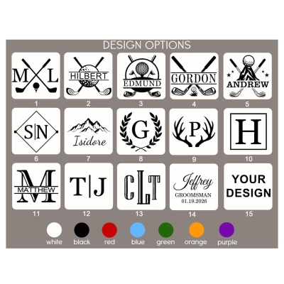 Personalized Name Golf Cooler Bag, Insulated 6-Can Beer Sleeve, Golf Accessory, Birthday/Father's Day/Wedding Gift for Groomsmen/Golf Lovers/Players