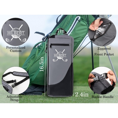 Personalized Name Golf Cooler Bag, Insulated 6-Can Beer Sleeve, Golf Accessory, Birthday/Father's Day/Wedding Gift for Groomsmen/Golf Lovers/Players