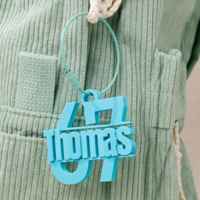 Personalized 67 Six Seven Keychain with Name, 3D Printed Backpack Charm, Eclipse Holiday Keepsake, Birthday Gift for Children/Teens/Meme Enthusiasts