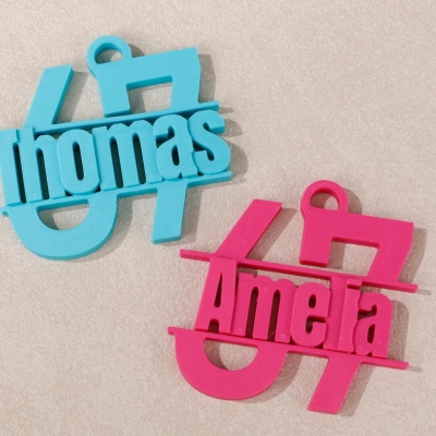 Personalized 67 Six Seven Keychain with Name, 3D Printed Backpack Charm, Eclipse Holiday Keepsake, Birthday Gift for Children/Teens/Meme Enthusiasts