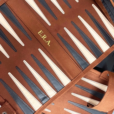 Personalized Leather Backgammon Set with Name, Vintage Travel Portable Roll-Up Board, Game Night Accessories, Birthday Gift for Chess Lovers/Groomsmen