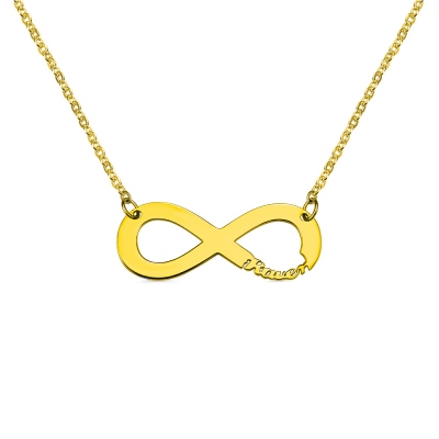 Personalized 18K Gold Plated Infinity Name Necklace