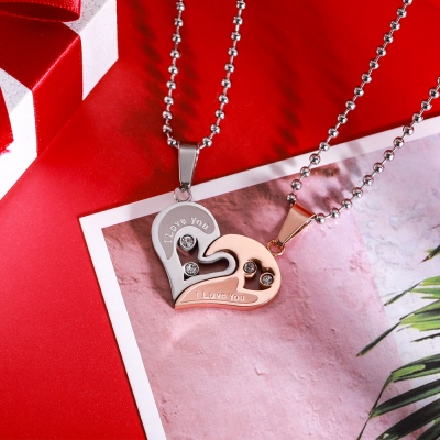  breakable heart necklace for couples	