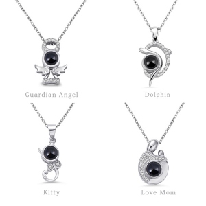 Personalized Projective Love Necklace Sterling Silver