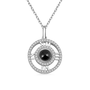 Personalized Projective Photo Love Necklace in Silver