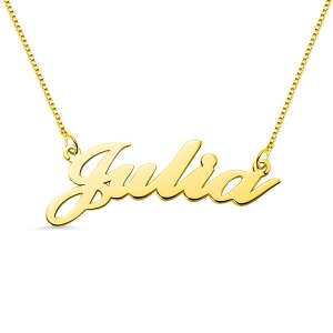 Collana con nome classico personalizzato in placcato oro 18k