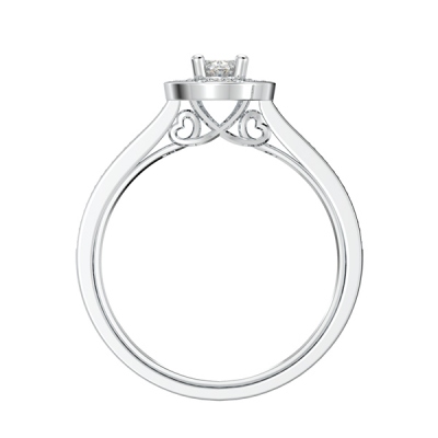 Oval Halo Gemstone Engagement Ring
