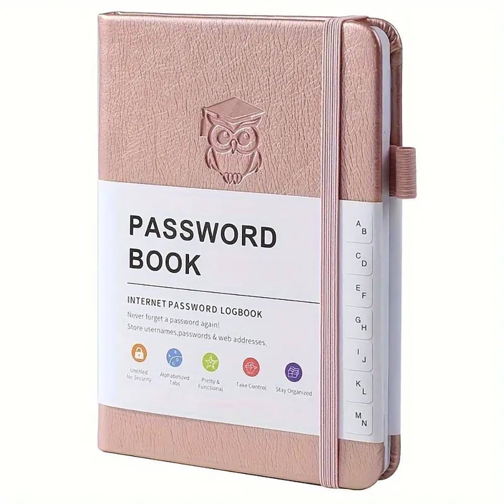 Password Book with Alphabetical Tabs Hardcover Password Manager Notebook for Seniors, Internet Password Journal Diary
