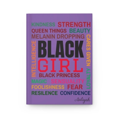 💖Buy 2 Free Shipping💖Custom Black Girl Journal with Name, Affirmation Journal, Self Love Journal, Black Owned Shop, Gift for Black Girl, Personal Journal