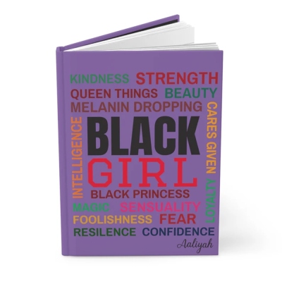 💖Buy 2 Free Shipping💖Custom Black Girl Journal with Name, Affirmation Journal, Self Love Journal, Black Owned Shop, Gift for Black Girl, Personal Journal