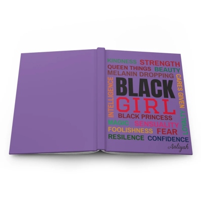 💖Buy 2 Free Shipping💖Custom Black Girl Journal with Name, Affirmation Journal, Self Love Journal, Black Owned Shop, Gift for Black Girl, Personal Journal