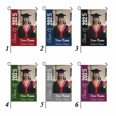 Personalized Graduation Flag - Custom Class of 2025 Grad Garden Flag, Senior Yard Sign, Graduation Season Gift