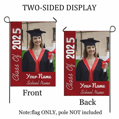 Personalized Graduation Flag - Custom Class of 2025 Grad Garden Flag, Senior Yard Sign, Graduation Season Gift