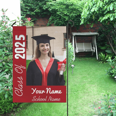 Personalized Graduation Flag - Custom Class of 2025 Grad Garden Flag, Senior Yard Sign, Graduation Season Gift