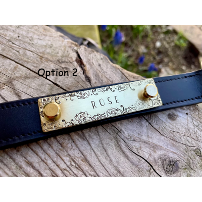 Personalized Horse Halter Nameplate – Custom Brass ID Tag, Equestrian Gift, Saddle Plate