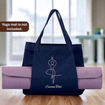 💖Buy 2 Free Shipping💖Custom Yoga Mat Holder Tote Bag, Personalized Yoga Tote Bag, Canvas Yoga Bag with Mat Holder, Organic Pilates Meditation Bag, Yoga Gifts