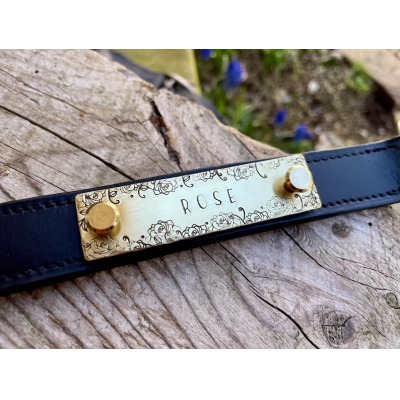 Personalized Horse Halter Nameplate – Custom Brass ID Tag, Equestrian Gift, Saddle Plate