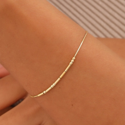 Custom Morse Code Bracelet, Long Distance Relationship Bracelet, Sterling Silver 925 Couple Jewelry, Valentine's Day/Anniversary Gift for Couple/Lover