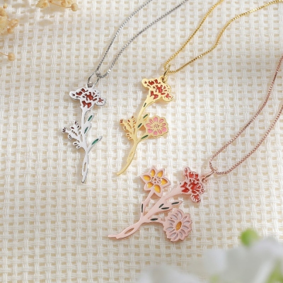 Birth Flower Necklace