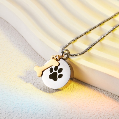 Bracelet Urne Pour Chien Chat Personnalisable - Acier Inoxydable, Réglable 24-33 Cm, Avec Entonnoir, Pour Garder Les Cendres Près De Soi