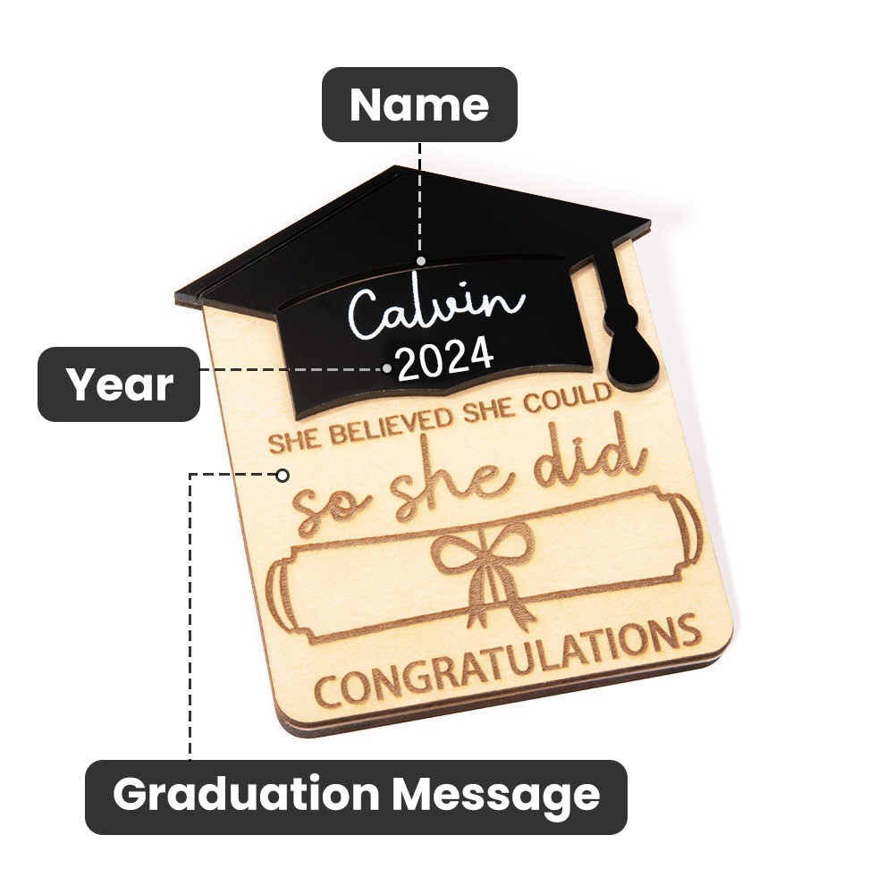 Personalized Graduation Money&Gift Card Holder, Graduation Quotes, Graduation Money Holder, Wooden Card Box, Graduation Gift for Graduates/Students