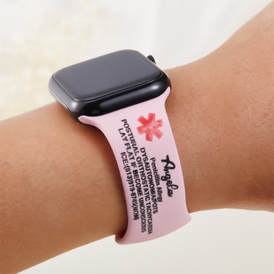 Medical Alert Engraved Apple Watch Band