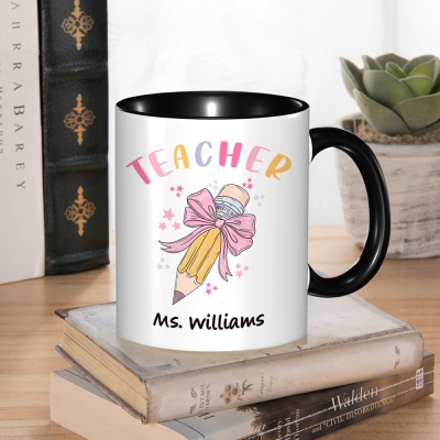 coquette teacher mug