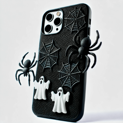 Personalized Halloween 3D Phone Case, Handcrafted, Made with hand picked Accessories, Spooky Season Design with Optional Accessories, for iPhone, Samsung Galaxy, Google Pixel