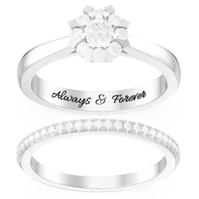 Moissanite Flower Bridal Sets