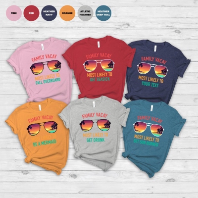 Custom Family Vacay T-shirt, Most Likely To Sweatshirt, Vacation Mode Shirt, Personalized Family Shirt, Summer Shirts, Custom Text Shirt