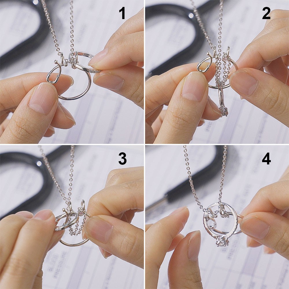 Nurse Ring Holder Necklace with Birthstone, Customized Ring Holder Necklace, Stethoscope Ring Holder Necklace, Doctor/Nurse/Graduation Gift