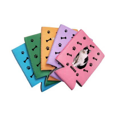 Refroidisseur de canette de mariage personnalisé avec photo pour animaux de compagnie, isolant multicolore pour boissons de bière pour animaux de compagnie, faveur de mariage/fête pour les invités, cadeau pour amoureux des animaux de compagnie/famille