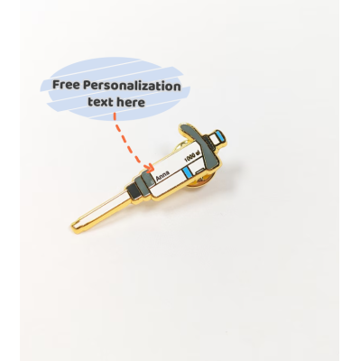 ✨Buy 2 FREE SHIPPING✨💖Free Personalized💖Cute 1000 uL Laboratory Hard Enamel Micropipette Pin | Blue Science Manual Dilution Pipette Pin | Med Tech Enamel Pipette Science Pin 1.5&quot;