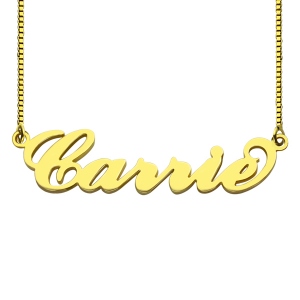 Carrie Name Necklace - Gold