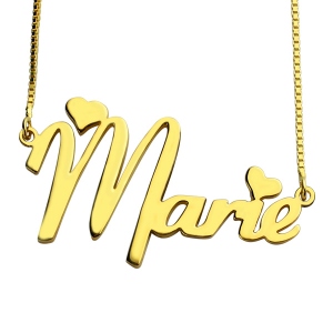 Personalized Nameplate Necklace for Girls 18K Gold Plated