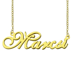 Personalized Lovely Nameplate Necklace 18K Gold Plated