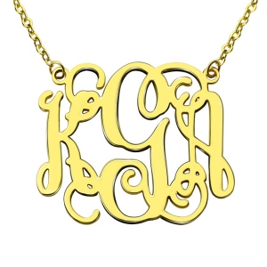 Cut Out Taylor Swift Monogram Necklace 18K Gold Plated