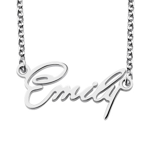 Personalized Handwriting Signature Necklace Sterling Silver