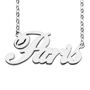 Custom Name Necklace Sterling Silver 
