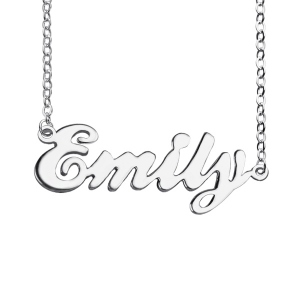 A Delicate Expression of Love with Custom Cursive Name Necklace Sterling Silver