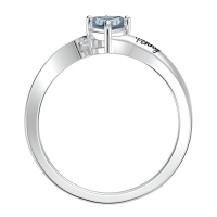 Double Heart Gemstone Promise Ring