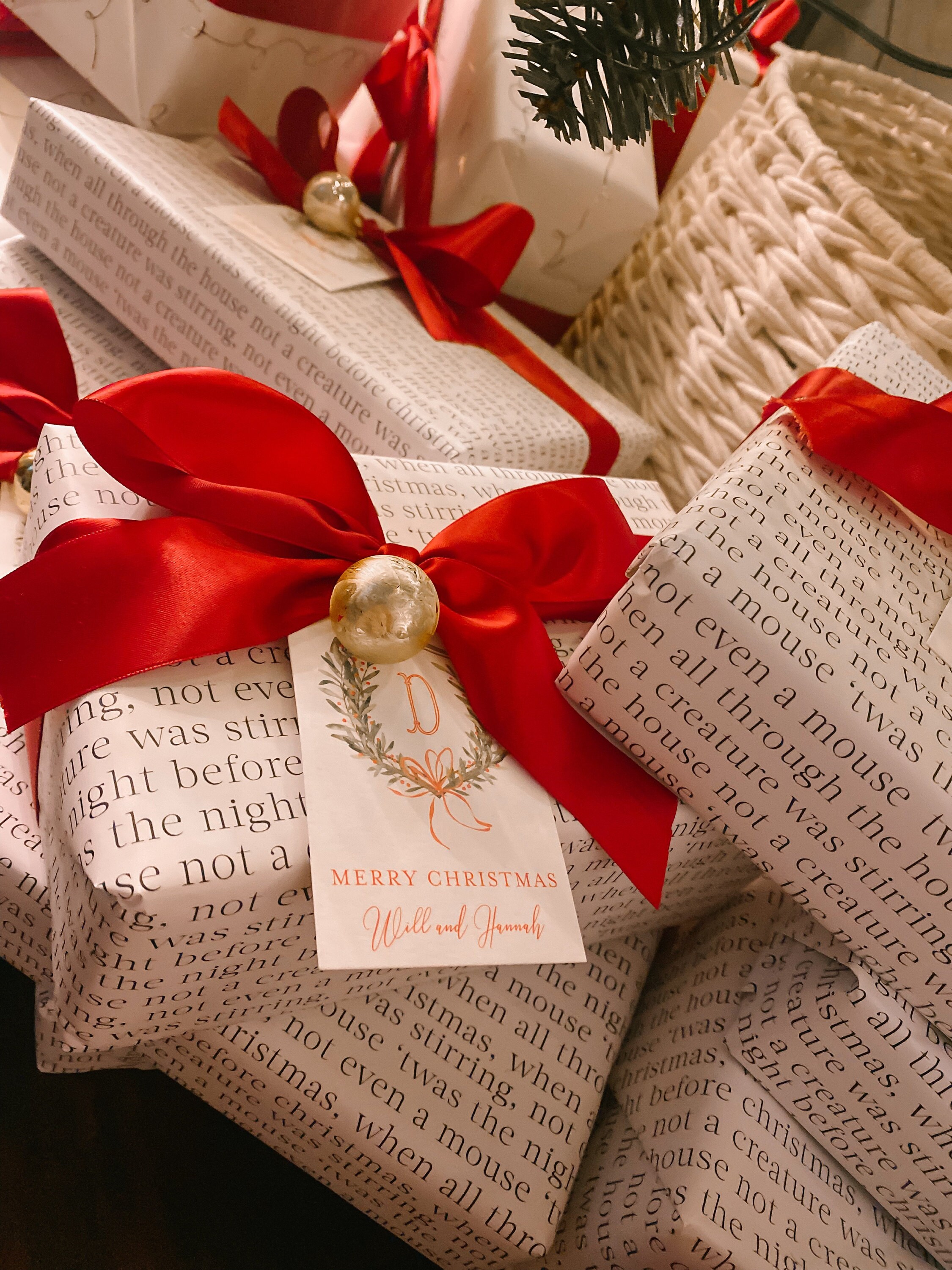 Personalized Christmas Gift Tags Christmas Crest Custom Christmas Gift ...
