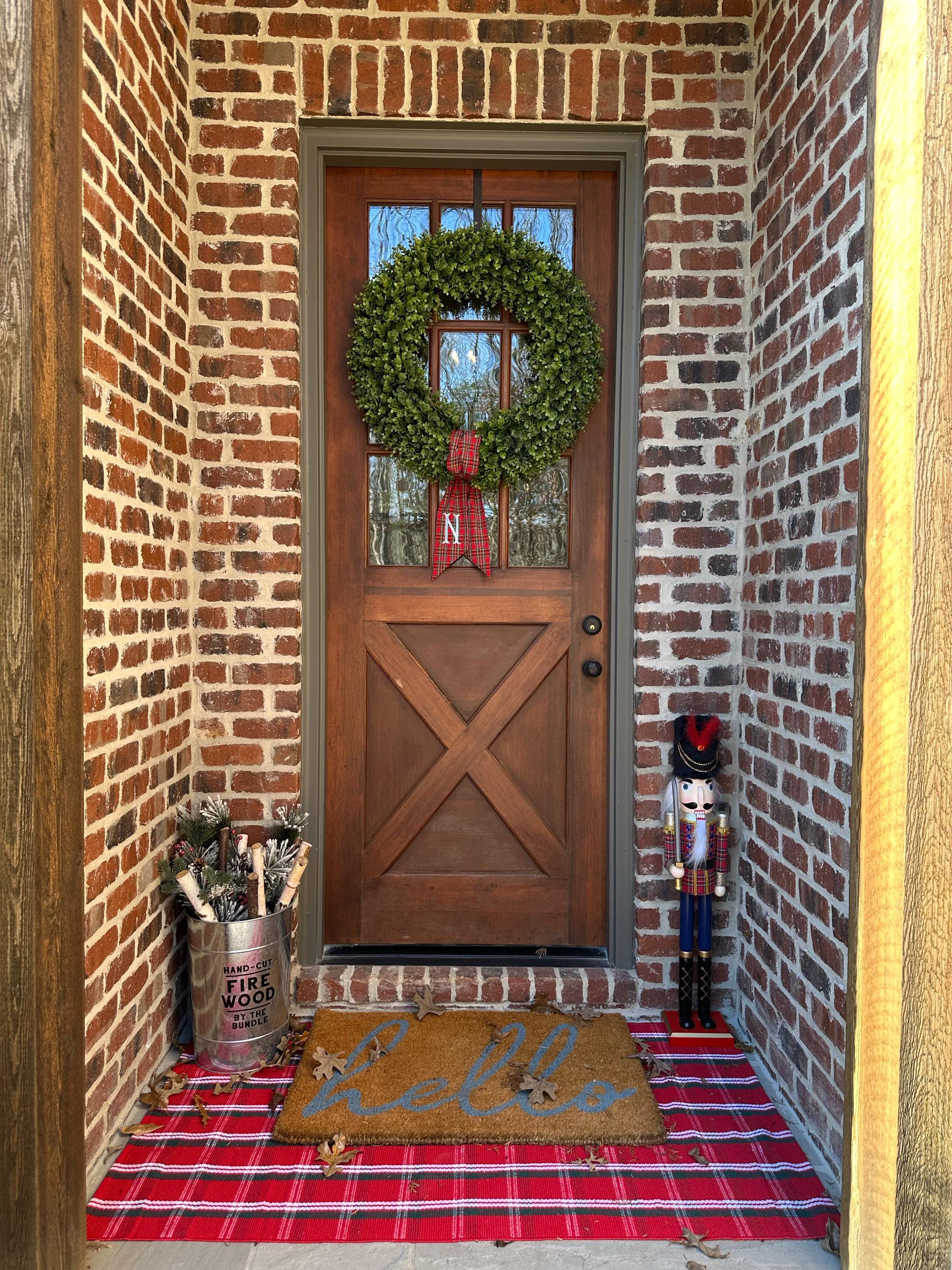 Christmas Plaid Wreath Sash - Customized Wreath Sash - Tartan Plaid Sash - Personalized Gift - Monogrammed Gift - Custom Christmas Decor