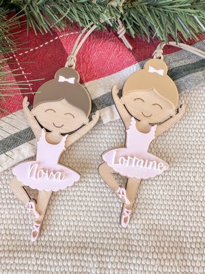 Ballerina Ornament | Personalized girls Christmas ornament | girls dance ornament | girls ballet ornament