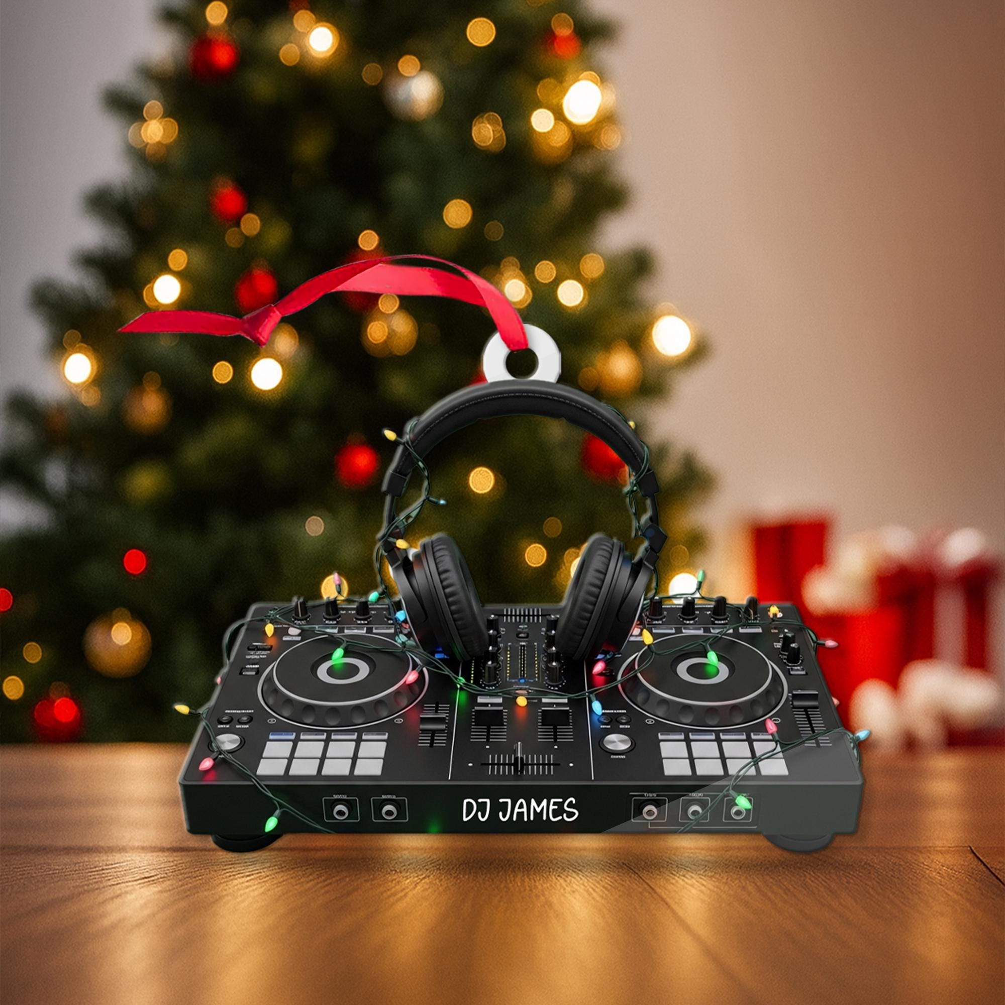 CUSTOMIZABLE DJ Controller Ornament, PERSONALIZABLE Acrylic Music Lover Gift,  Mixer Christmas Tree Decor, Gift for Him Her Friends Family